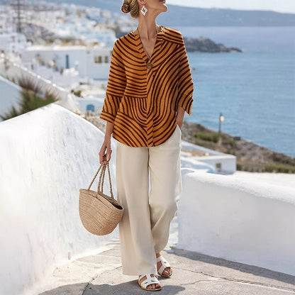 Women's Summer Striped 2-Piece Set