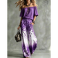 ⌛Limited-Time Offer-Women's Off-Shoulder Gradient Leopard 2-Piece Outfit