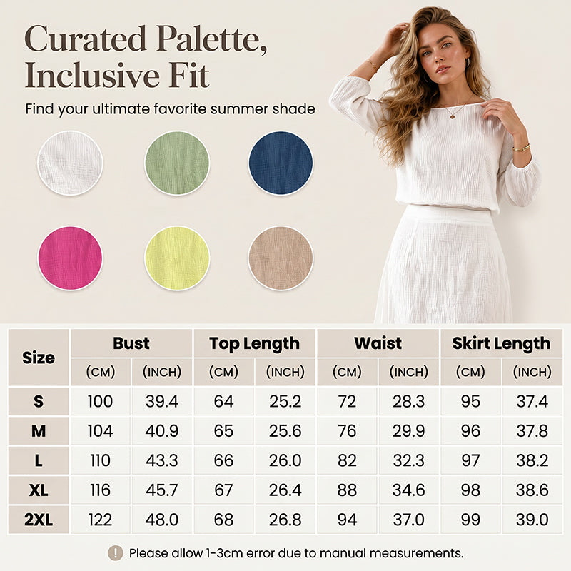 Women's Off-Shoulder Top & Asymmetric Skirt Set