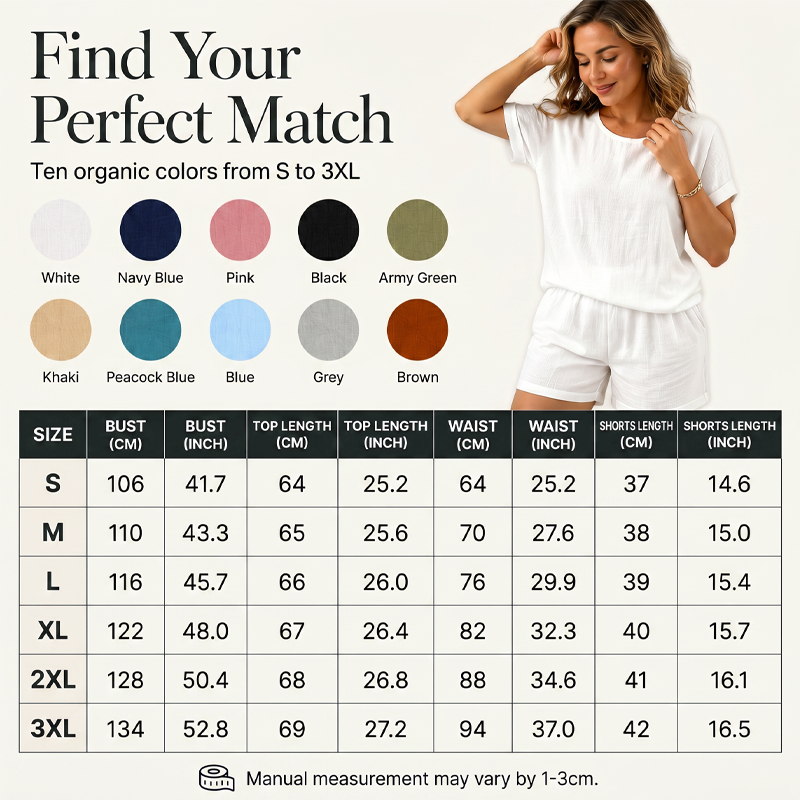 Women's Short Sleeve Top & Shorts 2-Piece Set