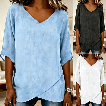 Women's Breathable Casual V-Neck Top