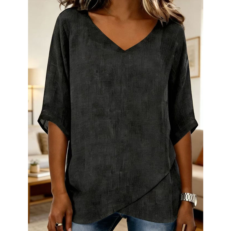 Women's Breathable Casual V-Neck Top