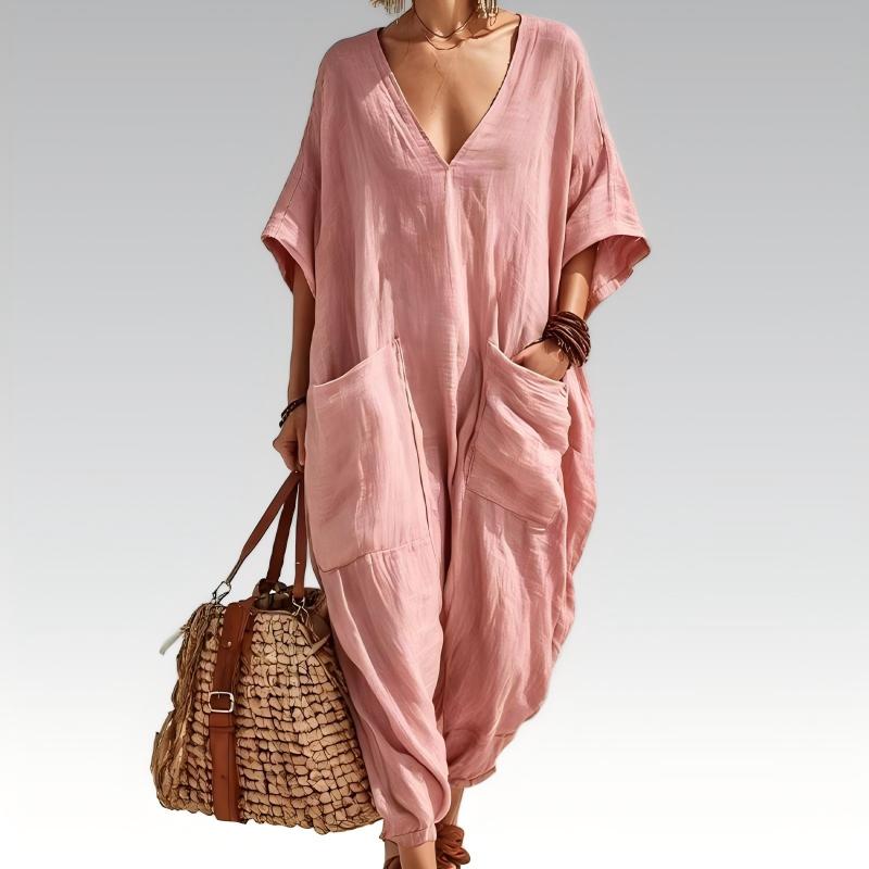 🔥New Arrivals & Best Sellers-Women's Summer Loose V-Neck Jumpsuit