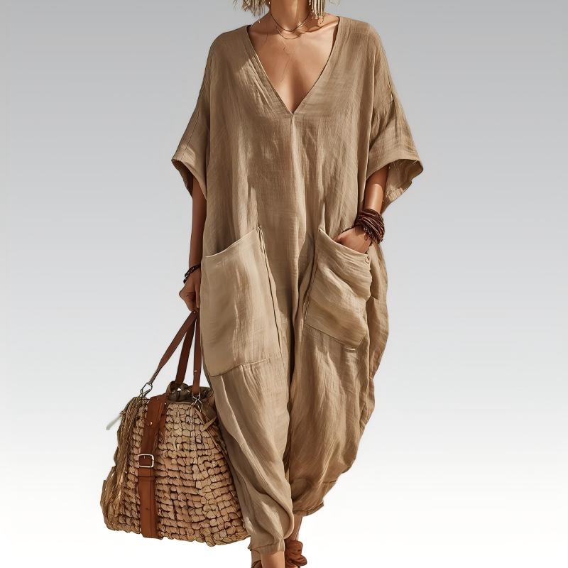 🔥New Arrivals & Best Sellers-Women's Summer Loose V-Neck Jumpsuit