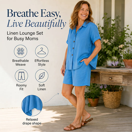 Women's Button-Down Shirt & Shorts 2-Piece Set