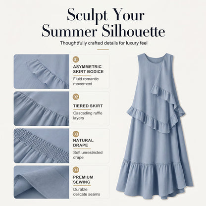 Women's Sleeveless Ruffle Maxi Dress
