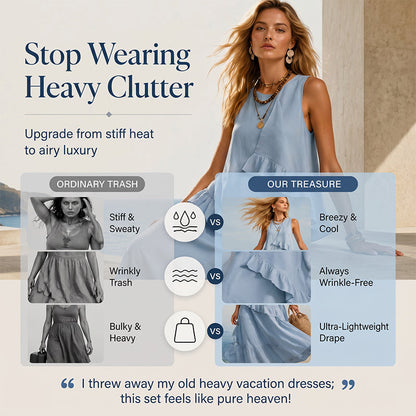 Women's Sleeveless Ruffle Maxi Dress