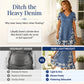 Women's V-Neck Denim Print Dress