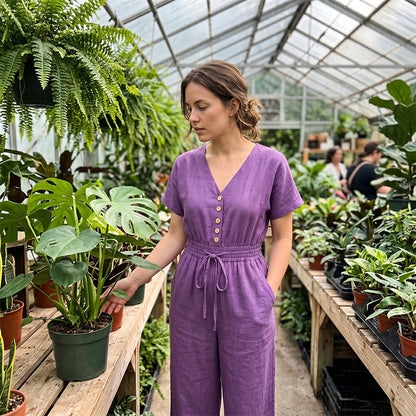 ⌛Limited-Time Offer-Women's Waist-Defining V-Neck Jumpsuit