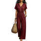⌛Limited-Time Offer-Women's Waist-Defining V-Neck Jumpsuit