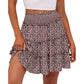 Women’s Elastic High Waist Tiered Ruffle Skort