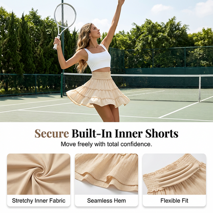 Women's High-Waisted Tiered Ruffle Mini Skirt