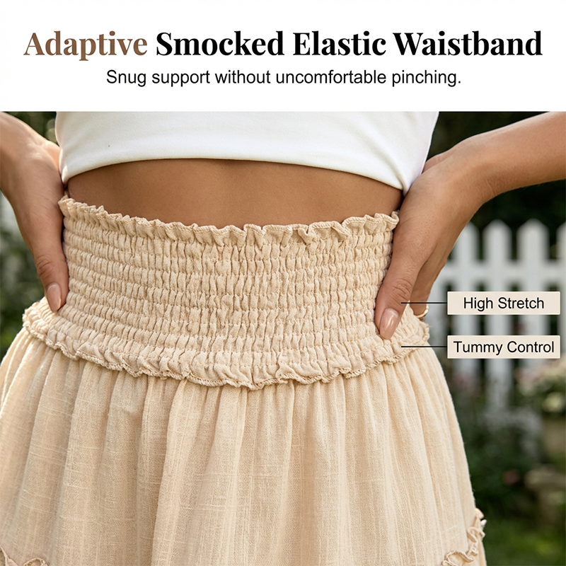 Women's High-Waisted Tiered Ruffle Mini Skirt