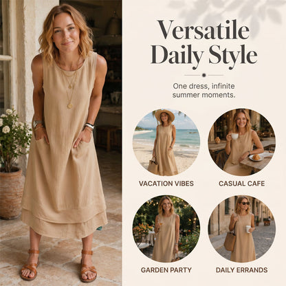 ⌛Limited-Time Offer-Women's Summer Sleeveless Tiered Dress