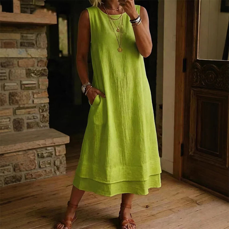 ⌛Limited-Time Offer-Women's Summer Sleeveless Tiered Dress