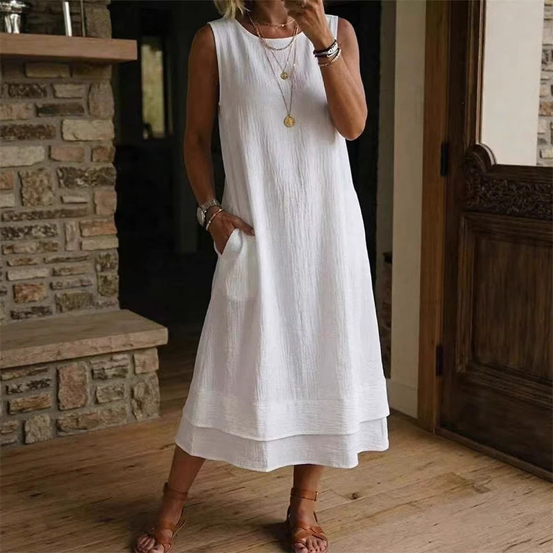 ⌛Limited-Time Offer-Women's Summer Sleeveless Tiered Dress