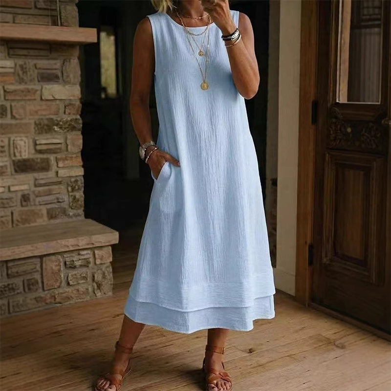 ⌛Limited-Time Offer-Women's Summer Sleeveless Tiered Dress