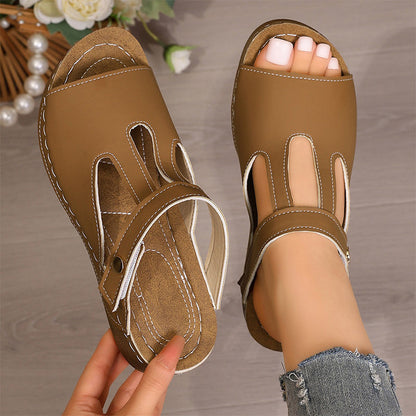 ⏰Last Day Special Price 49%OFF Wedge Slide Sandals – Breathable & Adjustable Fit, All-Day Comfort Elevated Slip On Summer Slides