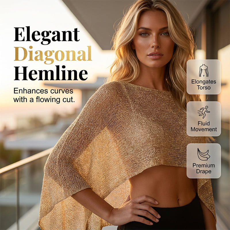 🎁New Arrival 55% OFF💥Women's Hollow Out Knit Shawl Poncho
