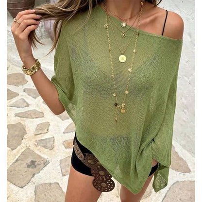 🎁New Arrival 55% OFF💥Women's Hollow Out Knit Shawl Poncho