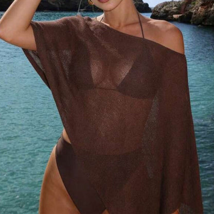 🎁New Arrival 55% OFF💥Women's Hollow Out Knit Shawl Poncho