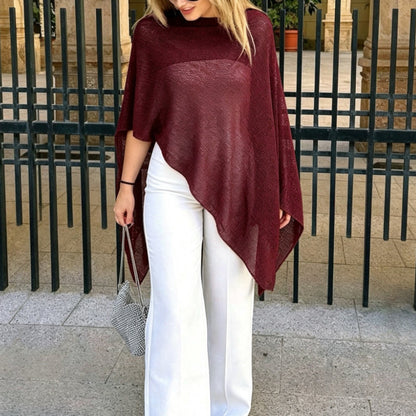 🎁New Arrival 55% OFF💥Women's Hollow Out Knit Shawl Poncho