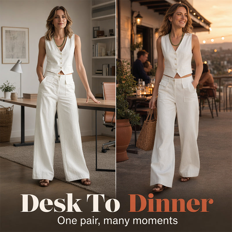 Women's Casual Cotton Linen Loose-Fitting Pants
