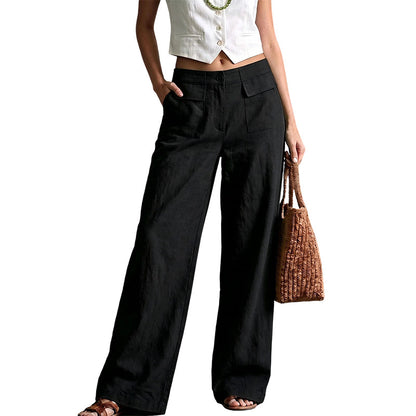 Women's Casual Cotton Linen Loose-Fitting Pants