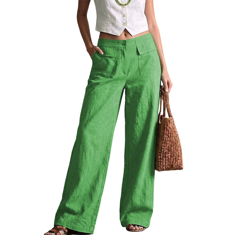 Women's Casual Cotton Linen Loose-Fitting Pants