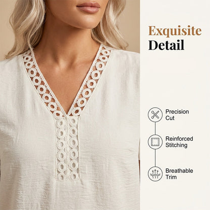 🔥Last-Day Sale-Women's V Neck Short Sleeve Top and Shorts Set