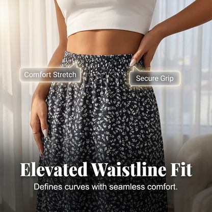 Women's Ditsy Floral High-Waist Slit Skirt