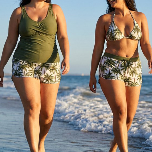🔥2026 Hot Sale 50% OFF✨⚡ 50K+ SOLD! 🎁Women's 3-Piece Swimsuit Tankini Set with Shorts