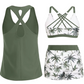 🔥2026 Hot Sale 50% OFF✨⚡ 50K+ SOLD! 🎁Women's 3-Piece Swimsuit Tankini Set with Shorts