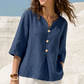 Women's Casual V-Neck Button-Up Top