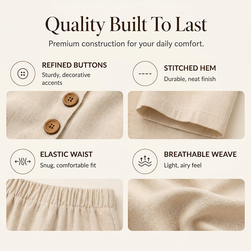 Soft Fabric Wide-Leg Trousers Two-Piece Set