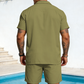 Solid Color Two-Piece Summer Outfit for Men