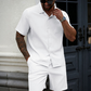 Solid Color Two-Piece Summer Outfit for Men