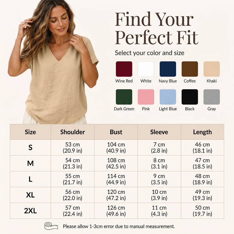 Women's Summer V-Neck T-Shirt