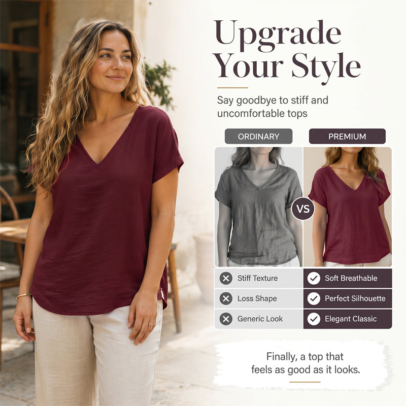 Women's Summer V-Neck T-Shirt