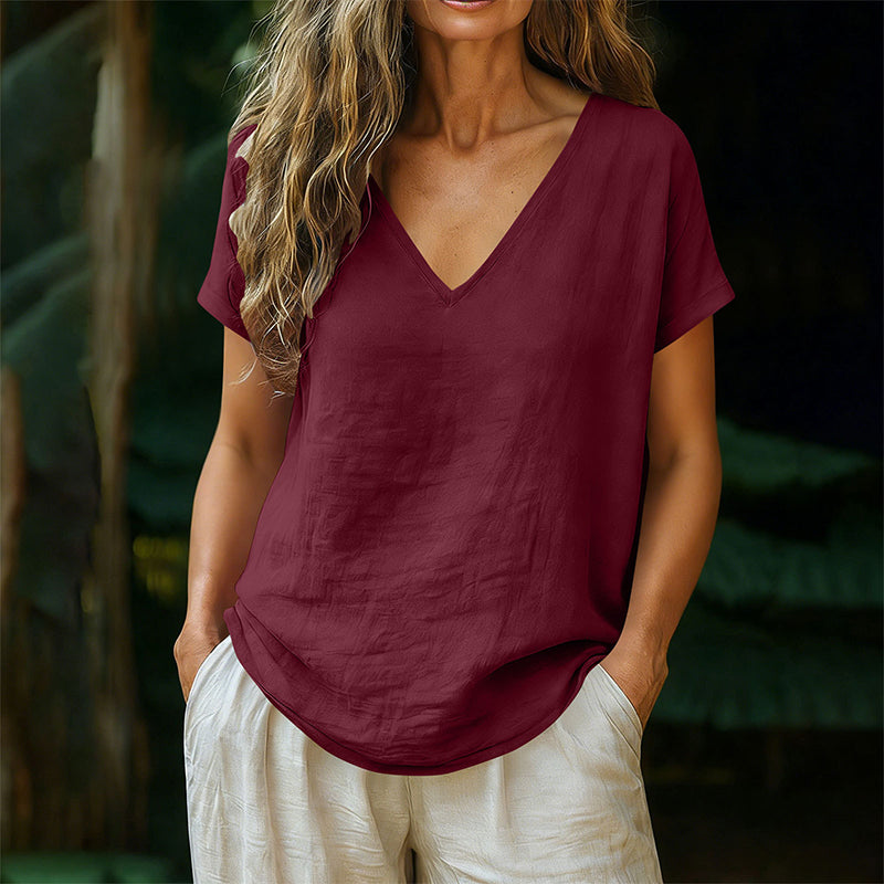 Women's Summer V-Neck T-Shirt