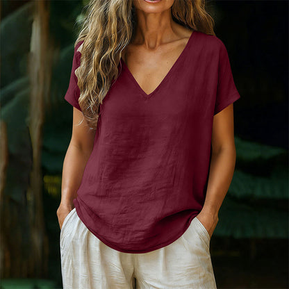 Women's Summer V-Neck T-Shirt