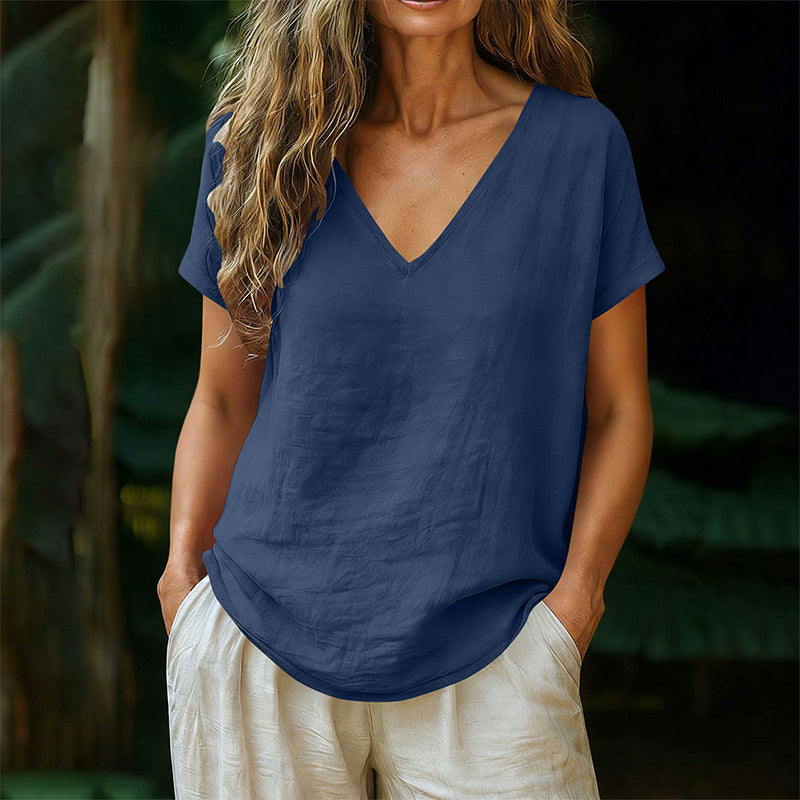 Women's Summer V-Neck T-Shirt