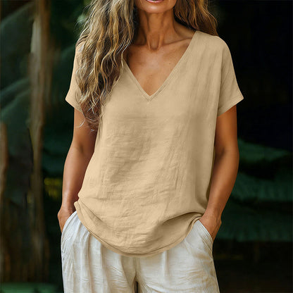 Women's Summer V-Neck T-Shirt