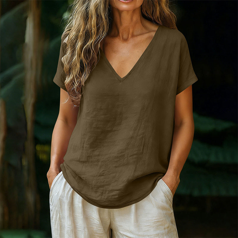 Women's Summer V-Neck T-Shirt