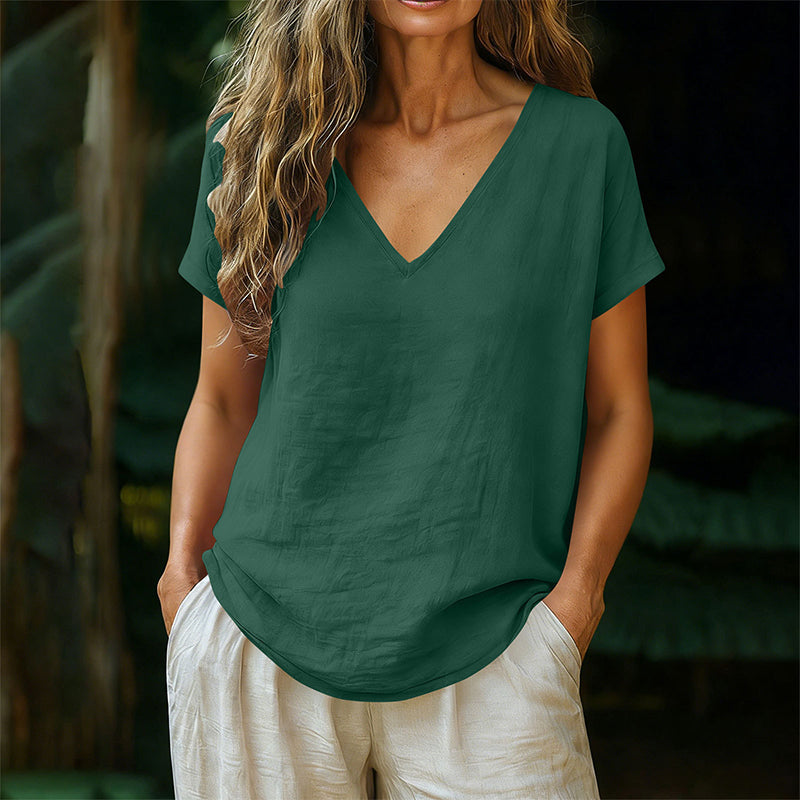 Women's Summer V-Neck T-Shirt