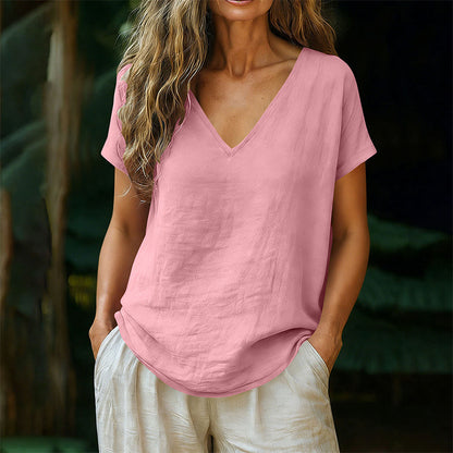Women's Summer V-Neck T-Shirt