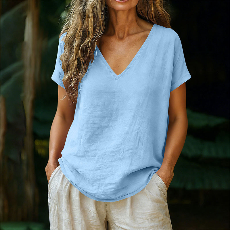 Women's Summer V-Neck T-Shirt
