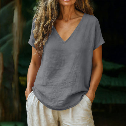 Women's Summer V-Neck T-Shirt