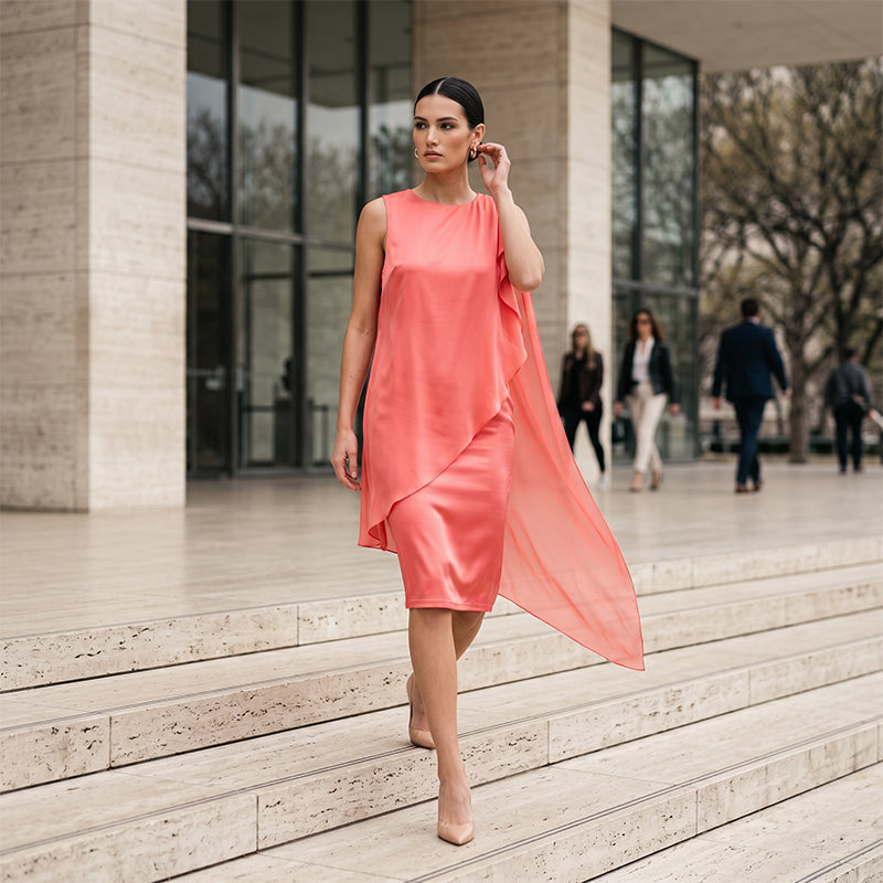 Women's Sleeveless Round Neck Irregular Hem Dress