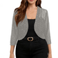 Women's Shimmer Mesh Open-Front Cardigan